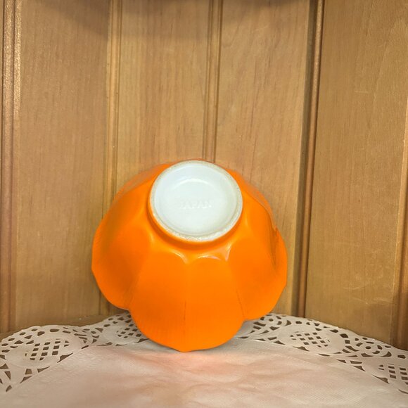 Set of 4 Vintage Porcelain Lotus Bowls Rice Side Dish Made in Japan - Picture 6 of 8